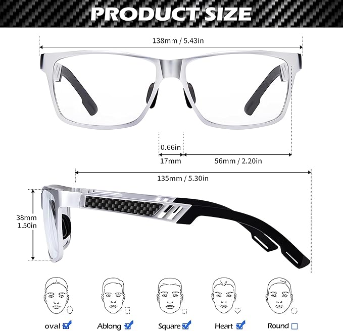 ANYLUV Blue Light Blocking Glasses Men Computer Gaming Glasses Lightweight - Image 5