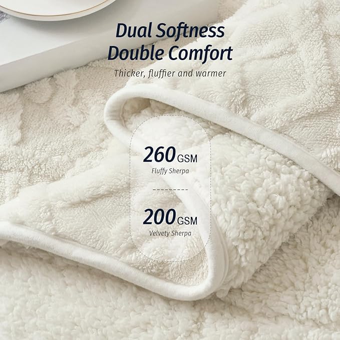 Wemore Weighted Blanket for Adults Twin Size 20 lbs, Dual Sided Soft Fuzzy - Image 2