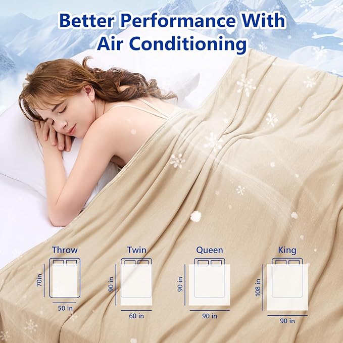 Topcee Cooling Blanket for Night Sweats Absorbs Heat to Keep Adults, Children - Image 7
