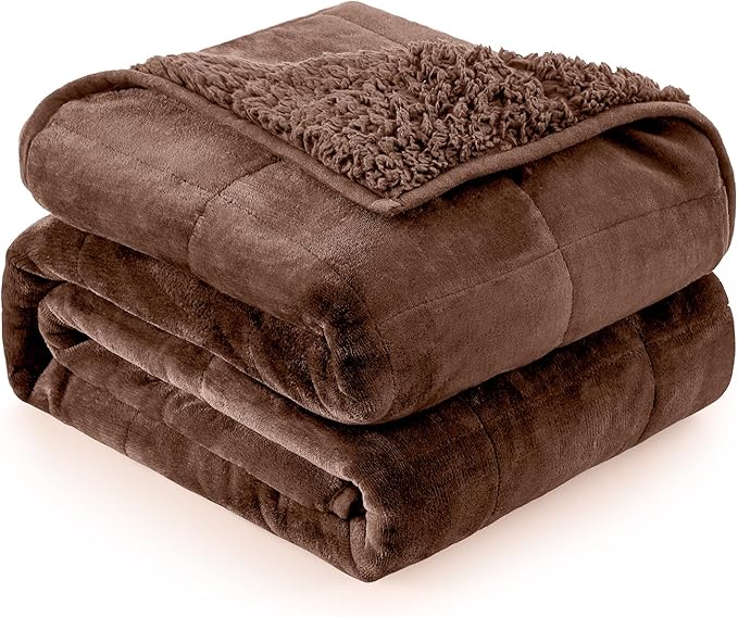 Cottonblue Weighted Blanket for Adults 15 lbs Twin Size 48x72 in, Cozy Flannel by Cottonblue