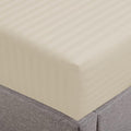 Feather & Stitch 1 Piece Fitted Sheet Full Size, 100% Cotton Damask Sateen Weave by FEATHERSTITCHNEWYORK