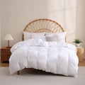 JSD White Duvet Cover Set Queen Size, 3 Piece Duvet Cover by JSD