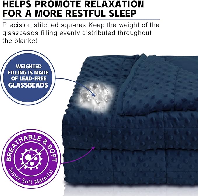 Huloo Sleep Weighted Blanket Twin 12lbs - Image 3