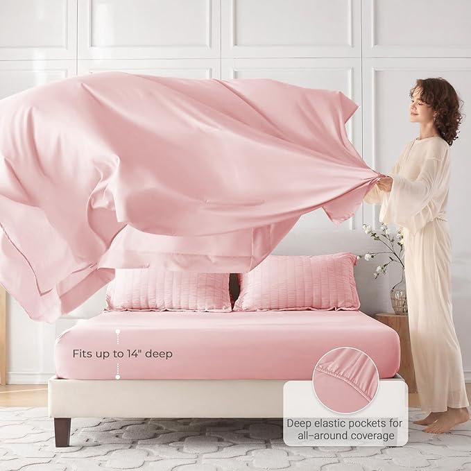 MUXHOMO 5 Pieces Twin XL Comforter Set, Seersucker Bed in a Bag Twin XL Size - Image 3