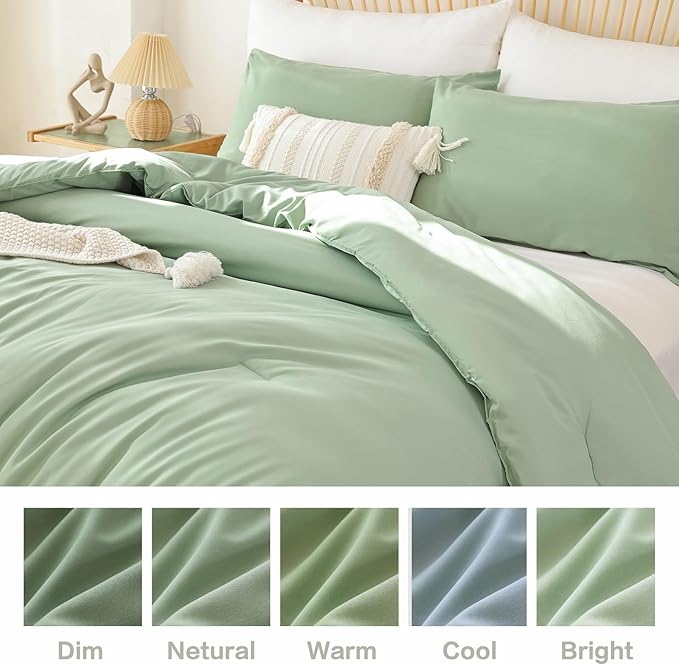 ROSGONIA Sage Green Twin/Twin XL Comforter Set - Image 9