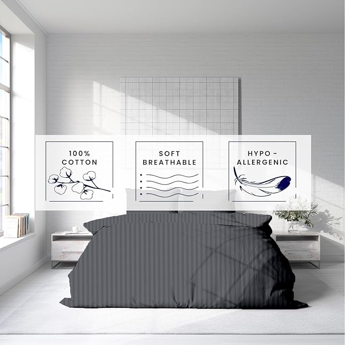 Kotton Culture 1 Pc California King Size Duvet Cover Only -100% Egyptian Cotton - Image 5