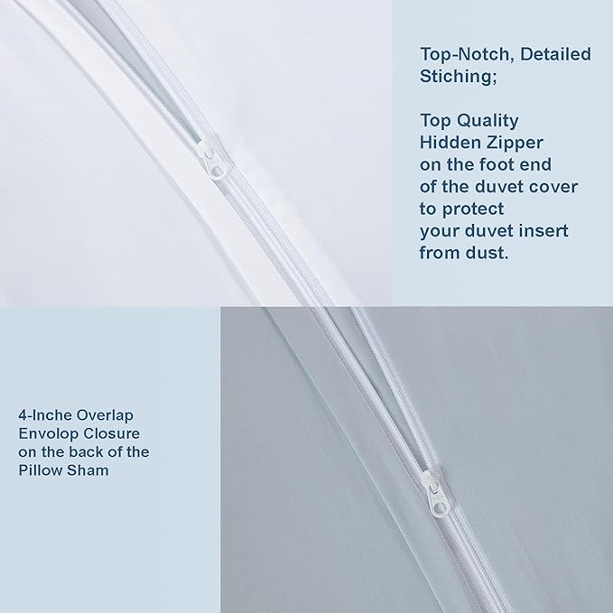 THE COTTON & SILK® 100% Luxury Long-Staple Cotton Duvet Cover - Image 3