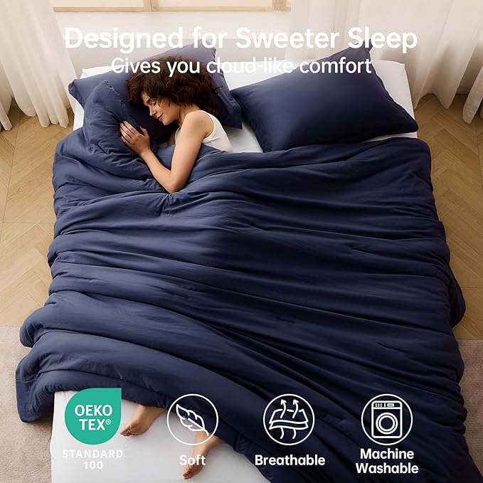 MUXHOMO MUXHOMOTwin/Twin XL Comforter Set, All Season Ultra Soft Down - Image 2
