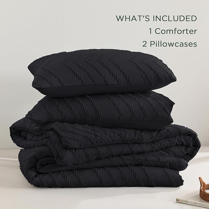 Andency Black Oversized Super King Plus Comforter Set 128x120, Extra Large King - Image 6