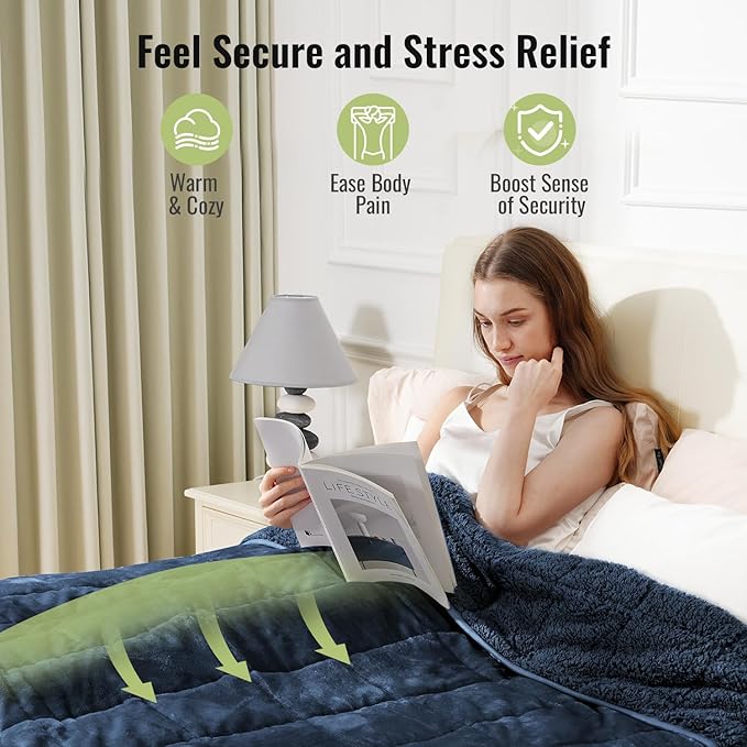 Uttermara Weighted Blanket for Adults, Twin Size 48 x 72 inches 12 lbs Heavy - Image 4