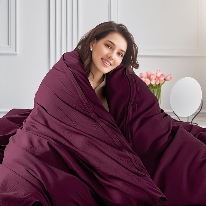 NEXHOME PRO 100% Washed Cotton Duvet Cover Full Size, Ogranic Natural Linen - Image 7