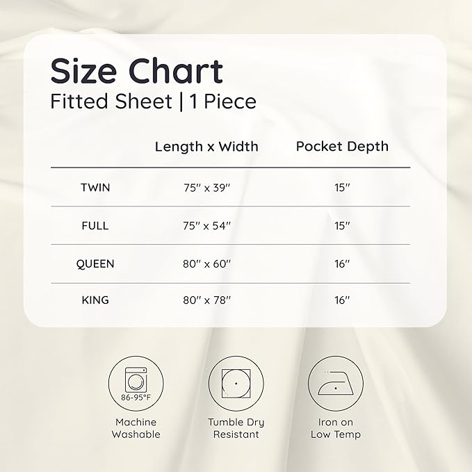 Bambaw Queen Size Fitted Sheet Only, 100% Viscose Derived from Bamboo Fitted - Image 8