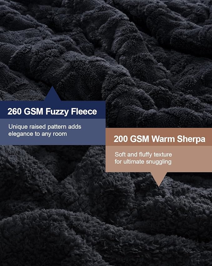 Super Fuzzy Soft Sherpa Fleece Weighted Blanket, 20 lbs Dual Sided Fluffy Heavy - Image 3