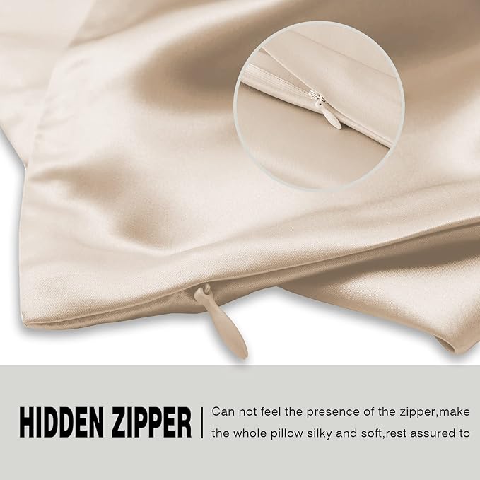 Silk Pillow Cases 2 Pack Soft Breathable and Sliky King Size Pillow Cases Set - Image 4