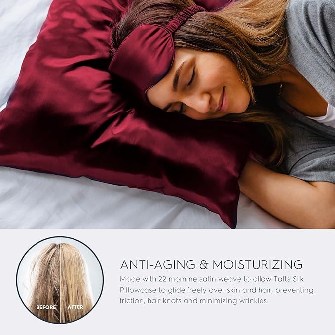 Tafts Silk Pillow Cases - 22mm 100% Pure Mulberry 6A Silk Pillowcase - Image 3