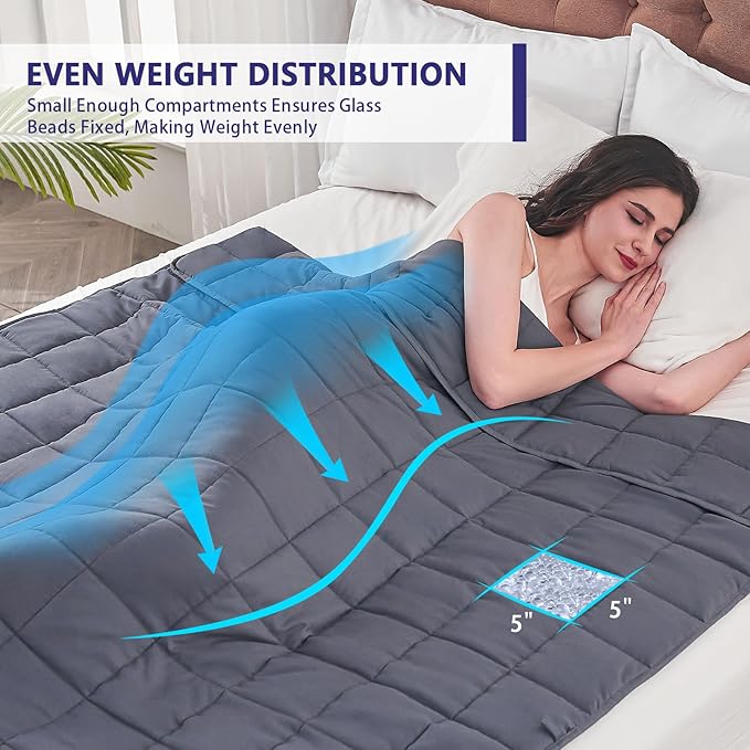 yescool Weighted Blanket for Adults Cooling Heavy Blanket for Sleeping Perfect - Image 3