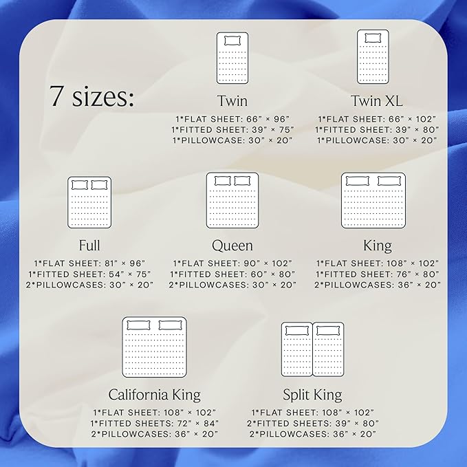 LuxClub 3 PC Twin XL Sheet Set, Deep Pockets Wrinkle Free Cooling Bed Sheets - Image 4