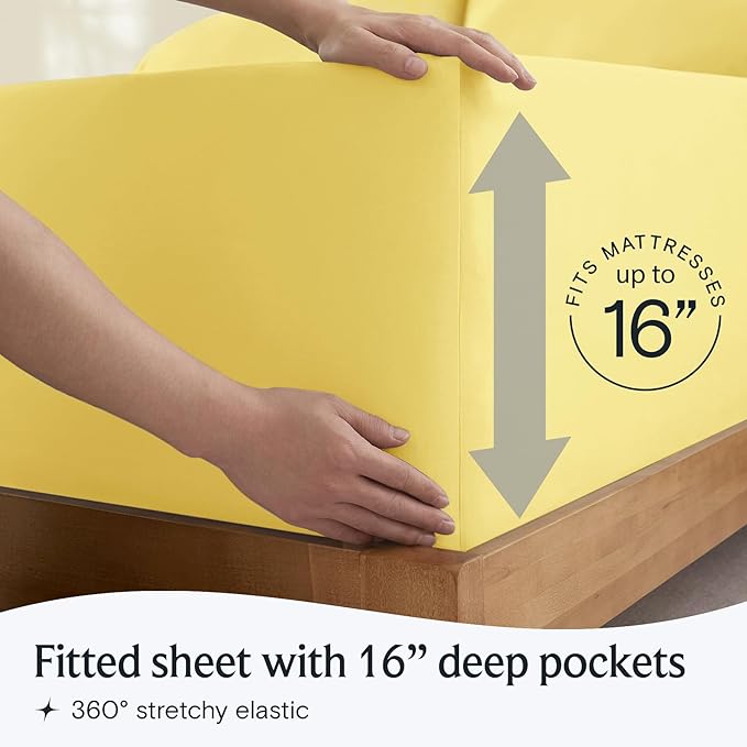LuxClub 3 PC Twin XL Sheet Set, Deep Pockets Wrinkle Free Cooling Bed Sheets - Image 6