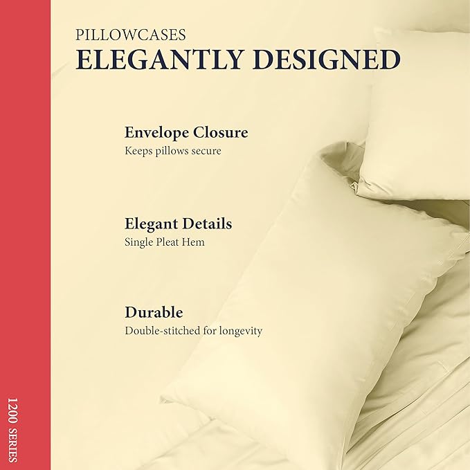 100% Egyptian Cotton Queen Size Sheets Set - Image 5