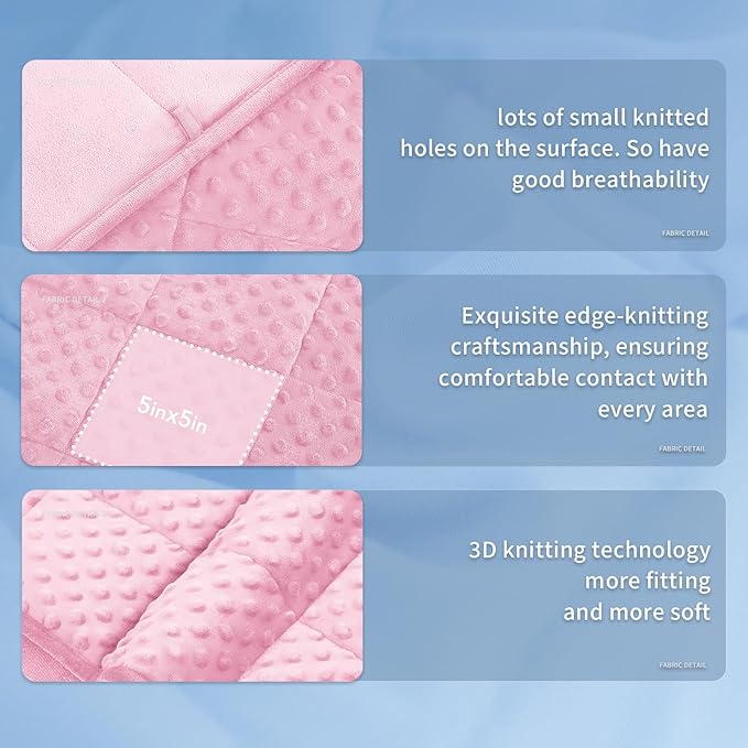 Topcee Weighted Blanket for Adults, Minky Dots Heavy Blanket for 140-160lbs - Image 6