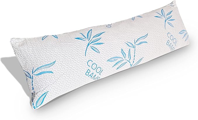 Body Pillow for Sleeping, Shredded Memory Foam Adjustable Bed Pillow by OkaoHomeGoods