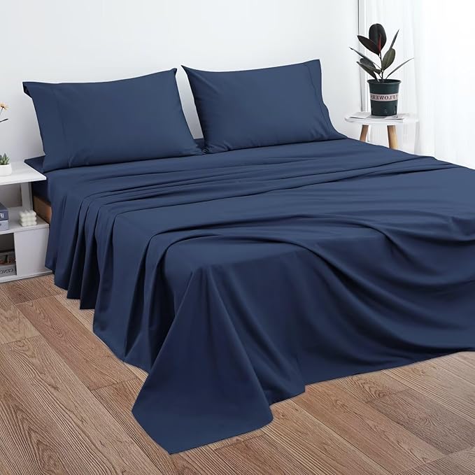 2-Pack Cotton Full Flat Sheet Only, 600 Thread Count 100% Egyptian Cotton Top - Image 5