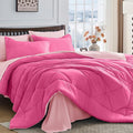 HEVUMYI Hot Pink & Baby Pink Full Comforter Set by HEVUMYI