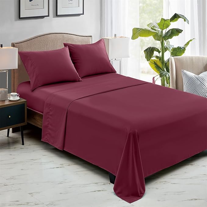 FreshCulture Twin Flat Sheets Only, Soft Microfiber Bedding Sheets - Image 6