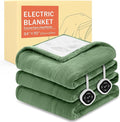 HOMLYNS LuxeHeat Heated Blanket Electric Blanket Queen Size, Soft Flannel by HOMLYNS