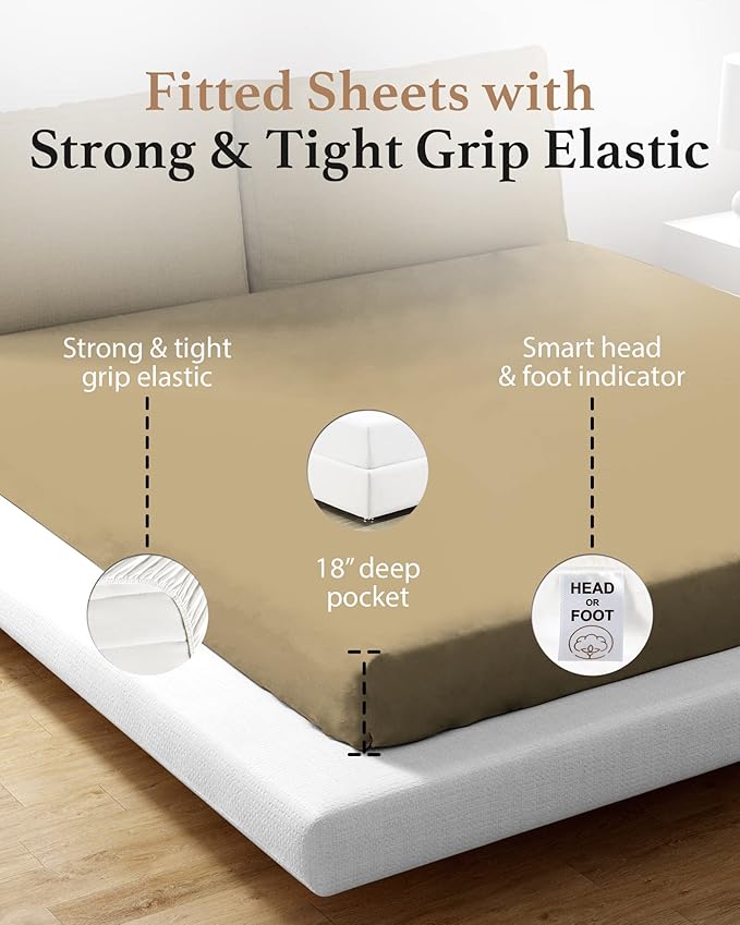 Good Sleep Bedding Queen Size Egyptian Cotton Sheets - Image 3