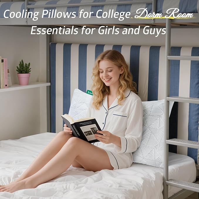 BETU Standard Pillow, Cooling Shredded Memory Foam Pillow - Image 5