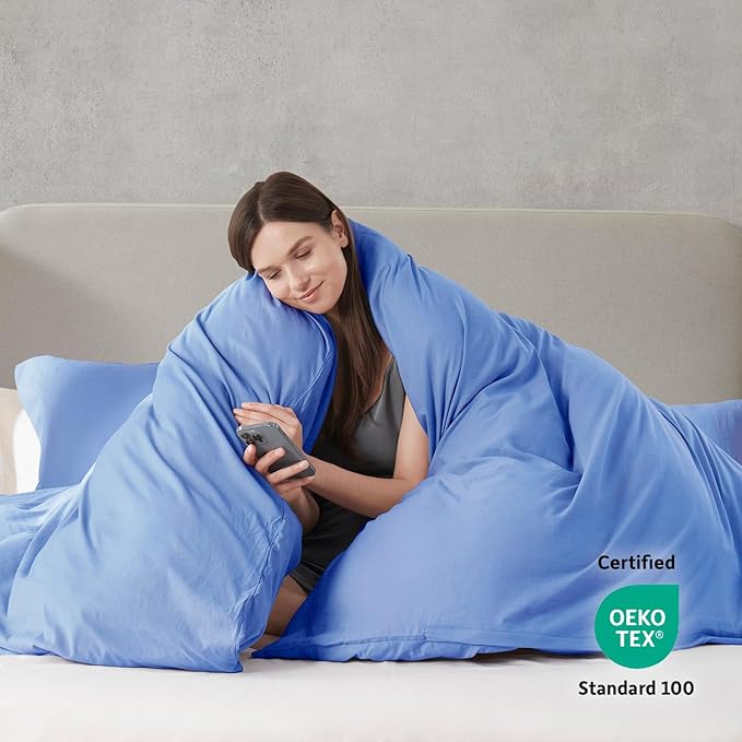 Nestl Calm Blue Duvet Cover Full Size - Image 3