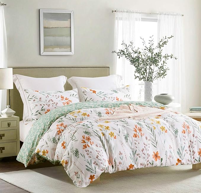 SLEEPBELLA Duvet Cover King, 600 Thread Count Cotton 3pcs Bedding Set Yellow - Image 3