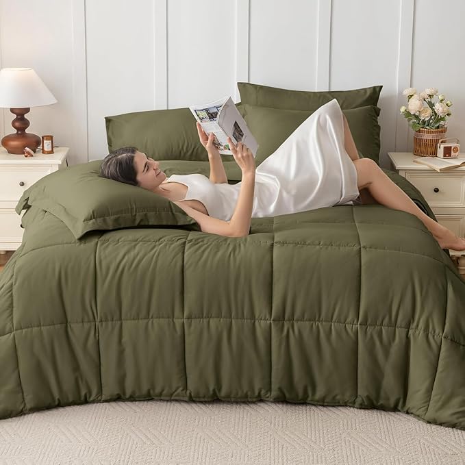 JOLLYVOGUE Queen Comforter Set, Ultra-Soft Bed in a Bag Queen Size 7 Pieces - Image 7