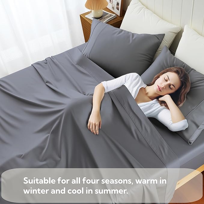 Cotton Flat Sheets Only, 600 TC 100% Cotton Flat Sheet Top Sheet Only, Twin - Image 7