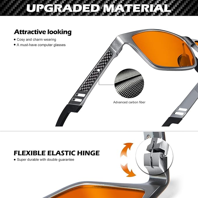 ANYLUV Blue Light Blocking Glasses Men Computer Gaming Glasses Lightweight - Image 3