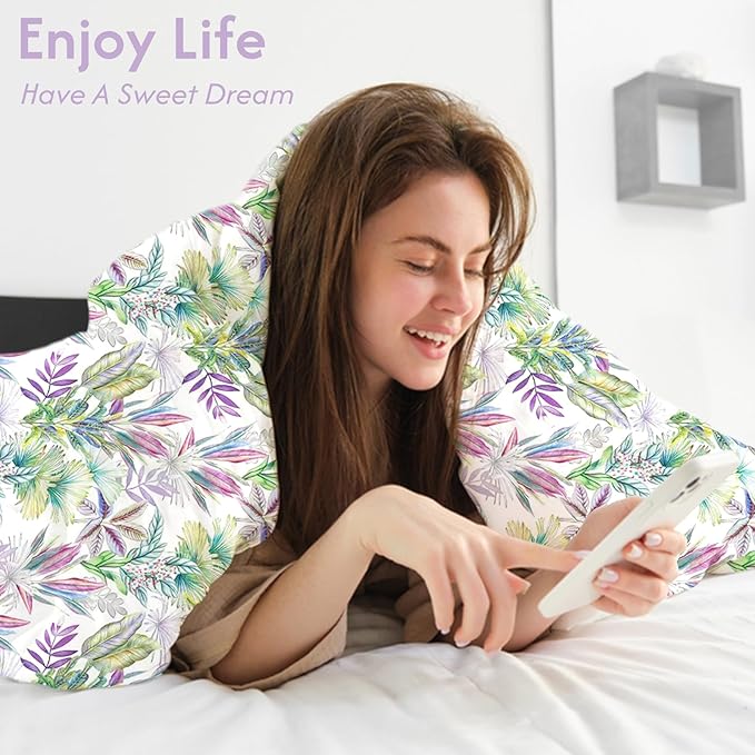 LONAVA King Botaincal 3 Pcs Duvet Cover Set, Breathable Soft Microfiber - Image 4