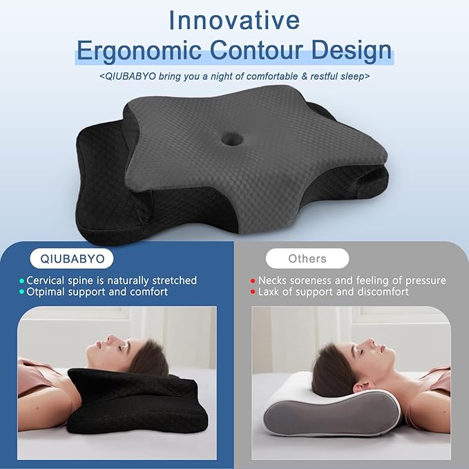 Pain Relief Cervical Pillow for Neck Support, Adjustable Ergonomic Pillow Cozy - Image 3