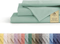 Linen Home 100% Cotton Percale Sheets Queen Size, Pastel Turk, Deep Pocket by LINENHOME