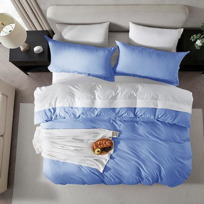 Nestl Calm Blue Duvet Cover King Size - Image 5