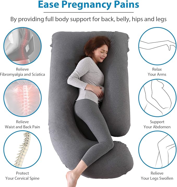 Victostar Pregnancy Pillow, 57 inches U Shaped Maternity Pillow - Image 2