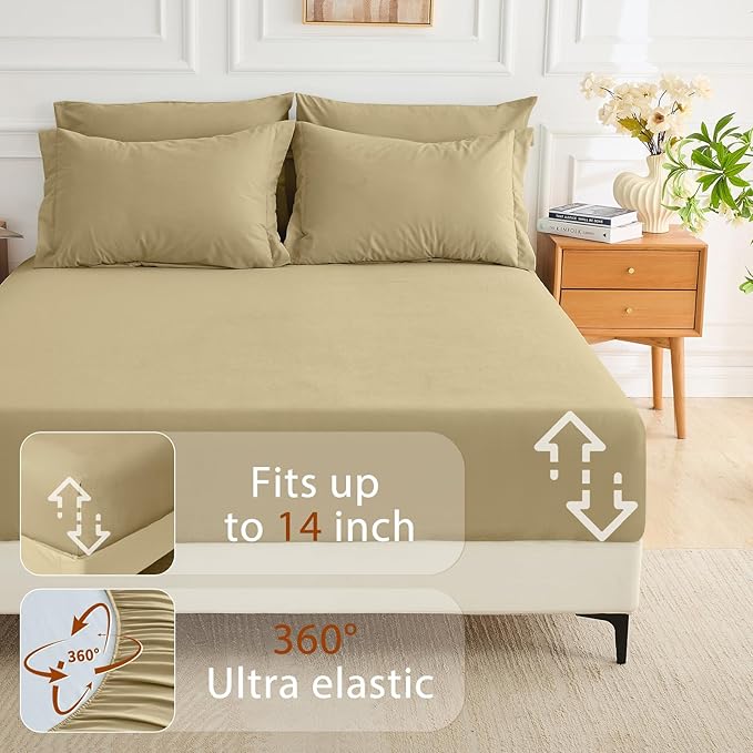 MUXHOMO 7 Pieces Full Comforter Set, Soft Bed in a Bag Full Size, All Season - Image 6