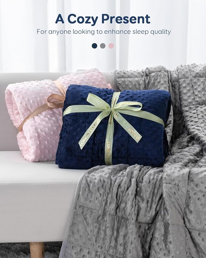 Kivik Cooling Weighted Blanket for Adults, 20 lbs Breathable Minky Dot Heavy - Image 7