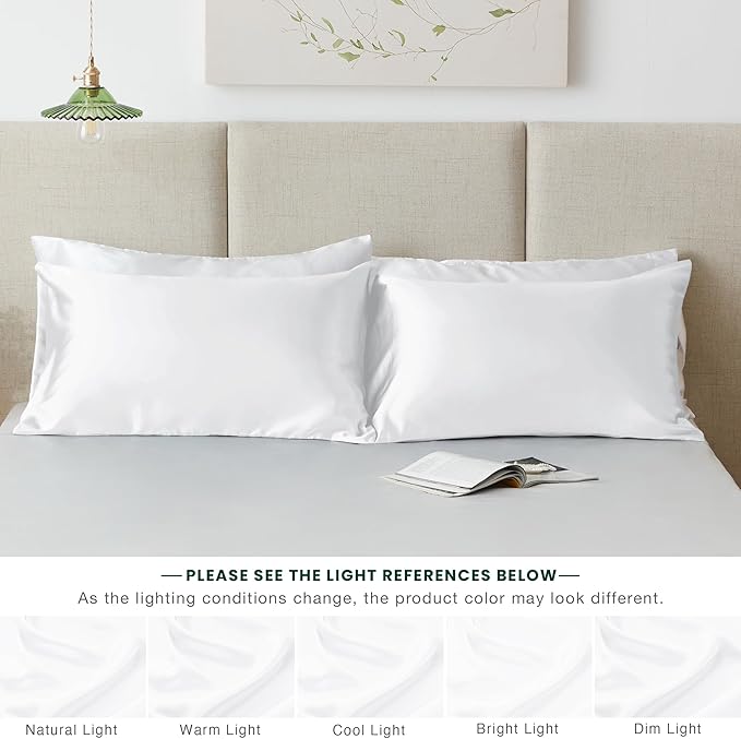 Love's cabin Satin Pillowcase Set of 2 Queen Size 20x30, Cooling Pillow Covers - Image 7