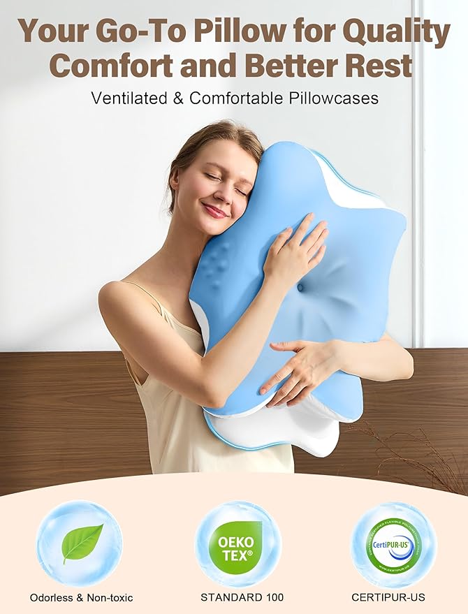 Cervical Neck Pillow for Pain Relief – Ergonomic Memory Foam Pillow for Side - Image 5