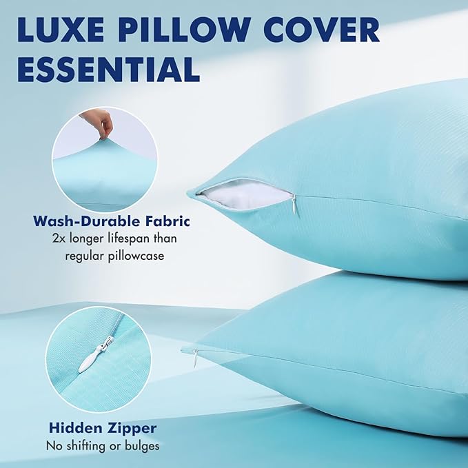 Elegear Cooling Pillow Cases for Hot Sleepers, Clean Fabric Silver Infused - Image 7