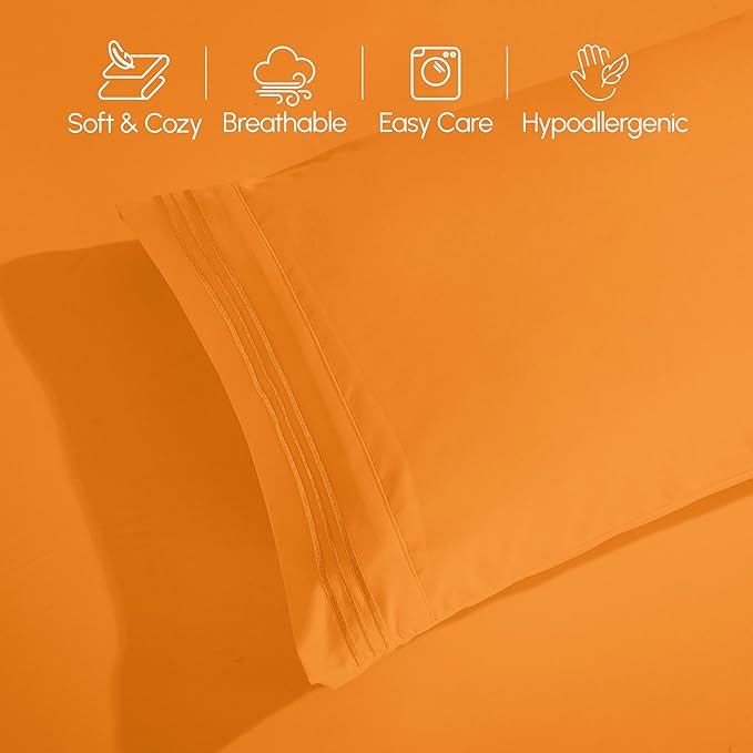 Elegant Comfort Luxurious 1500 Premium Hotel Quality Microfiber 4-Piece Sheet - Image 8