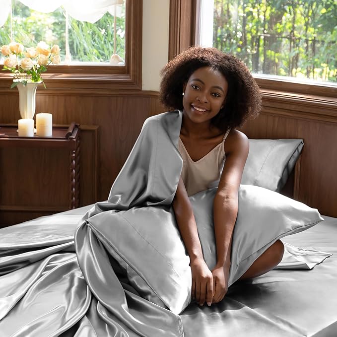 CozyLux Satin Sheets King Size Sheet Set - Image 5