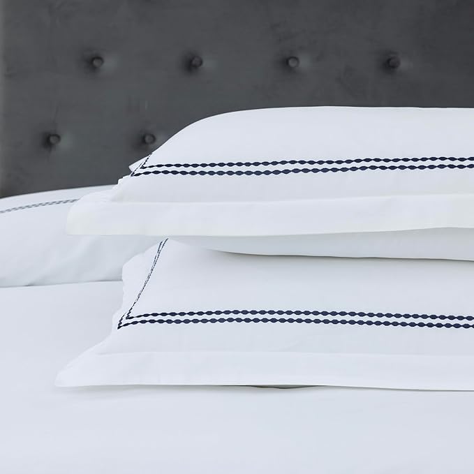 Dreamology White Duvet Cover Luxury Hotel Quality Bedding Set 100% Cotton - Image 5