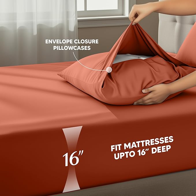 Utopia Bedding King Size Sheet Set – 4 Piece Bed Sheets, Soft and Breathable - Image 4